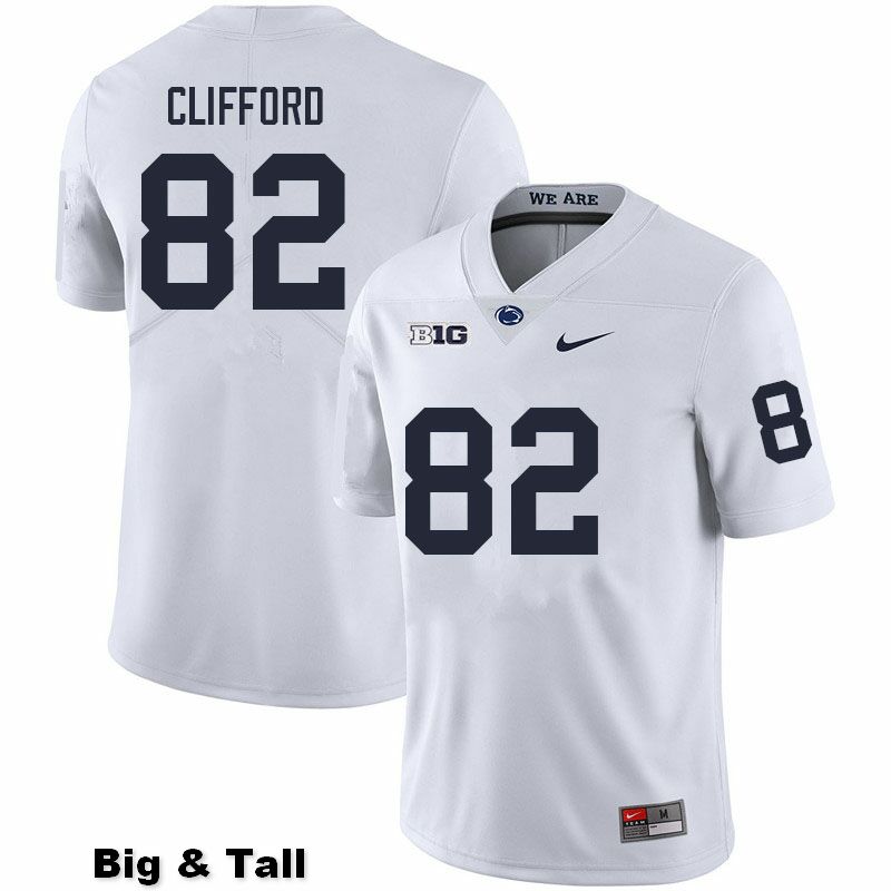 NCAA Nike Men's Penn State Nittany Lions Liam Clifford #82 College Football Authentic Big & Tall White Stitched Jersey LAR5298YP